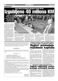 Izgubljeno 40 miliona KM