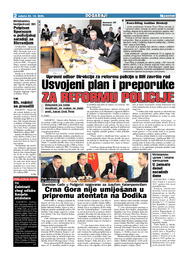 Usvojeni plan i preporuke za reformu policije