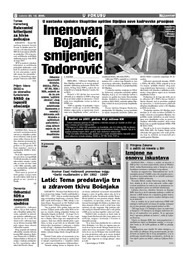 Imenovan  Bojanić,  smijenjen  Todorović