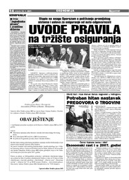 UVODE PRAVILA na tržište osiguranja