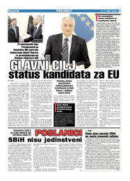 GLAVNI CILJ  status kandidata za EU