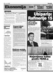 UBIPARIP: NOVI DUGOVI RAFINERIJE 15 MILIONA KM