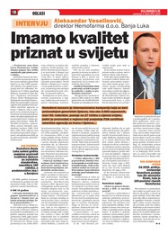 Imamo kvalitet priznat u svijetu