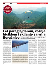 Let paraglajderom, vožnja biciklom i skijanje sa vrha Borašnice