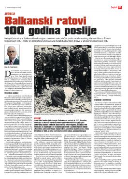 Balkanski ratovi 100 godina poslije 