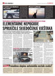 ELEMENTARNE NEPOGODE SPRIJEČILE SVJEDOČENJE VJEŠTAKA