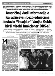 Američkoj vladi informacije o Karadžićevim bezbjednjacima dostavio “insajder” Vanjko Đukić, bivši visoki funkcioner OBS-a!